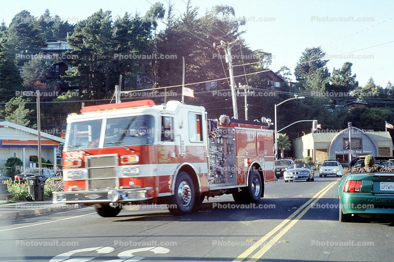 Fire Engine, US Highway-1, PCH, Tam Junction