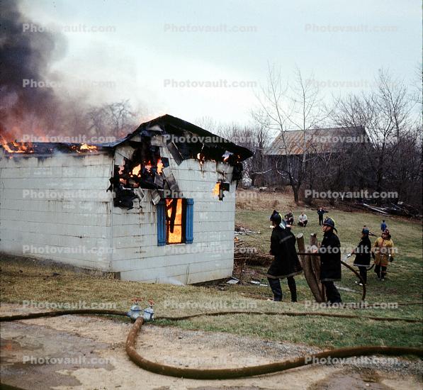 Burning House, Home, M.V.F.Co., Manchester Volunteer Fire Company, MVFCo, 1969, 1960s