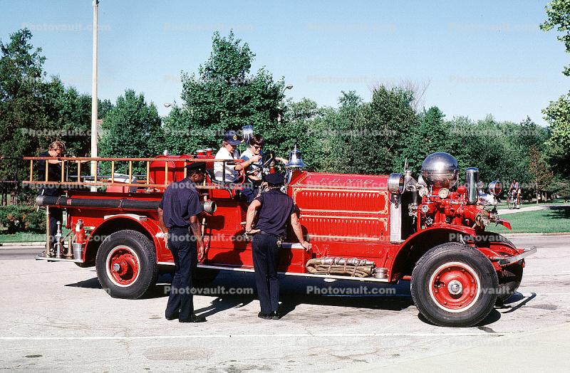 1927 Ahrens-Fox, Triple Combination Pumping Fire Engine, chrome ball, 1920's