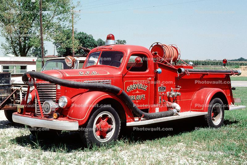 Grayville Fire Dept., International Harvester Fire Engine, GFD, Grayville Illinois, 1979, 1970s