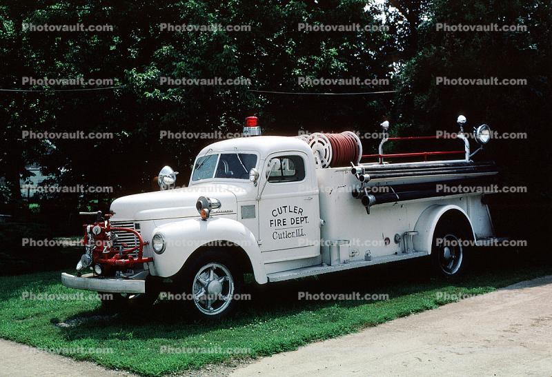 Cutler Fire Dept., Fire Engine, CFD, Cutler Illinois, 1950s