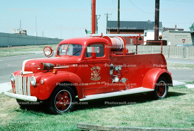 Maxanda Township, Voluteer Fire Dept., MTVFD, Fire Engine, Jackson County, Illinois, USA, 1950s