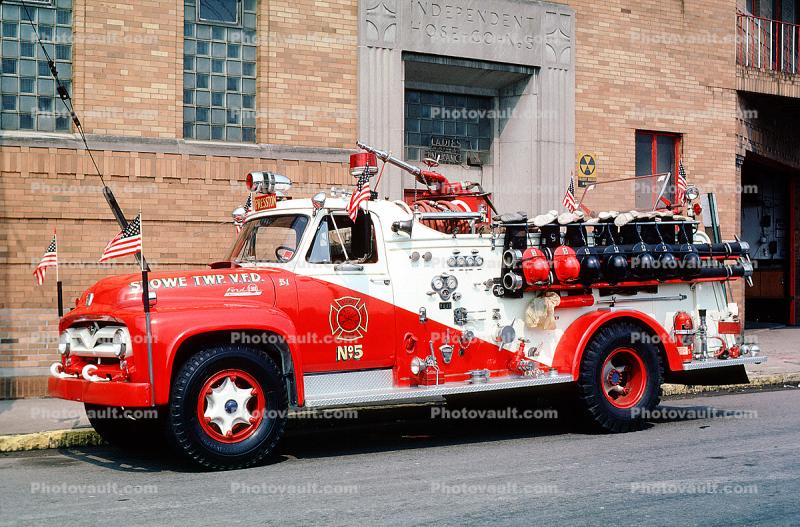 Ford Fire Engine, Stowe TWP V.F.D., Presston, McKees Rocks Pennsylvania, 1950s