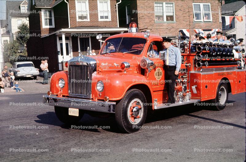 Independence Fire Co., Burlington Township, Mack Truck, 1950s