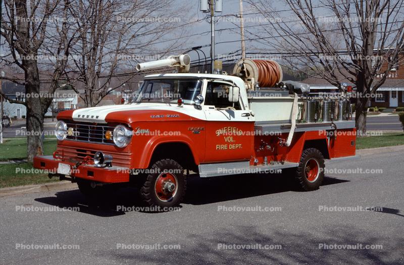 Brush Fire Dept, Apparatus, Suffield Volunteer Fire Dept, 1966 Dodge 300 Power Wagon, Farrar, 1960s
