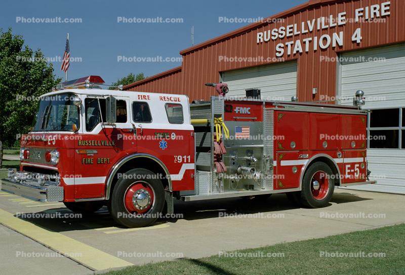 Engine E-5, Russellville Fire Dept, Ford FMC, Russelville Fire Department Station 4