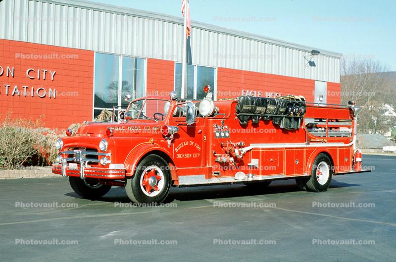 Eagle Hose Co. # 1, Bureau of Fire, Dickson City, Pennsylvania, 1952  Dodge Truck, 500/400, 1950s
