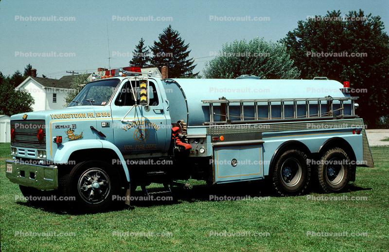 Youngstown Volunteer Fire Dept, Water Tender, tanker truck, 1983 Chevrolet Kodiak