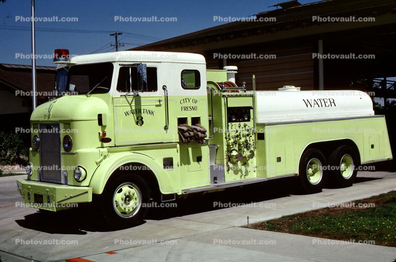 1958 Peterbilt Water Tender, Truck, City of Fresno Tanker, September 1982