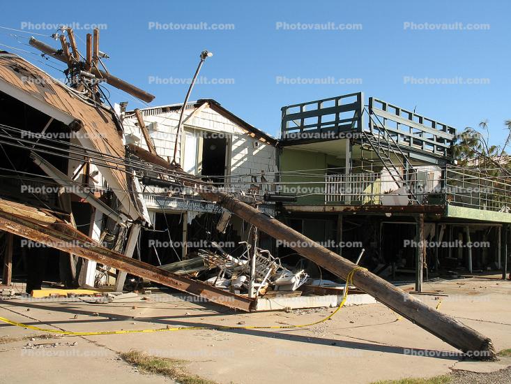 Homes, Houses, Buildings, Rubble, Hurricane Katrina aftermath, New Orleans, 2005, detritus
