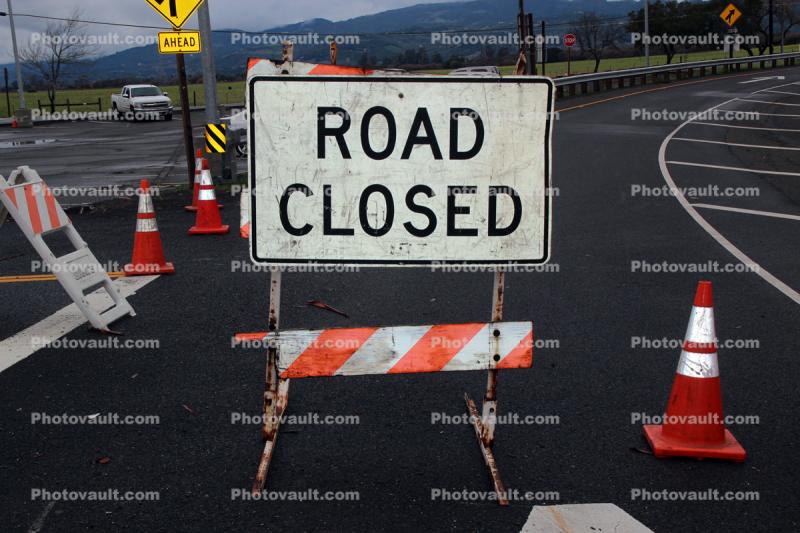 Highway 121, Sonoma County, Flood Signage