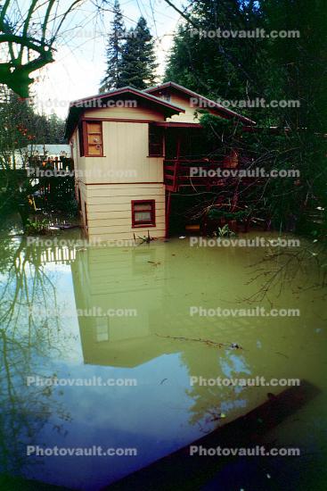 Home, House, Flooding in Guerneville, 14 January 1995