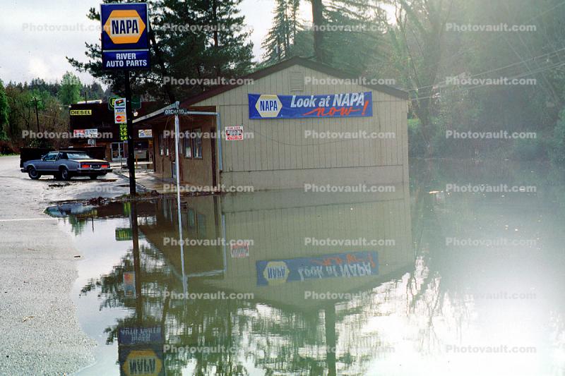 Napa Auto Parts, Flooding in Guerneville, 14 January 1995