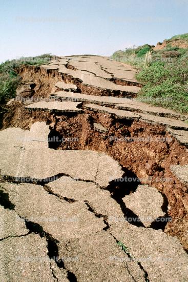 Broken up Road, Marin Headlands, February 1995
