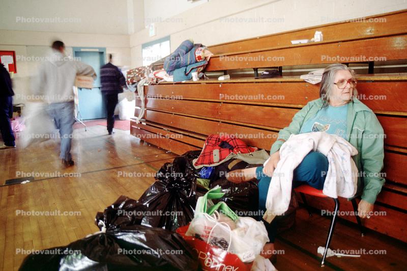 Flood Victims in a shelter, Northern California