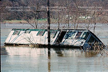 Flooded Trailer Home, House, Louisville, Kentucky