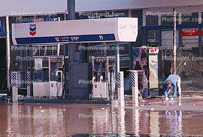 Flooded Gas Station, Louisville, Kentucky