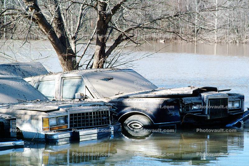 Louisville, Kentucky, Flooded Cars