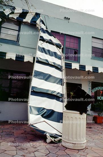 downed awning, Hurricane Francis, 2004