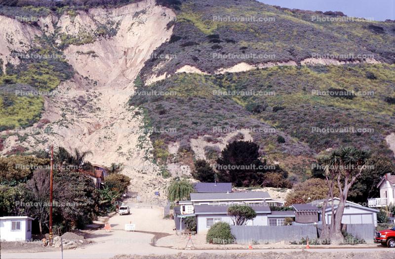 Landslide, La Conchita Geologic Hazard Area, Mud Slide, Ventura County, California