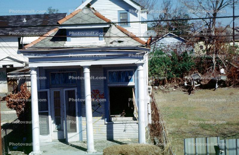 Home, house, building, Hurricane Katrina aftermath, New Orleans, 2005
