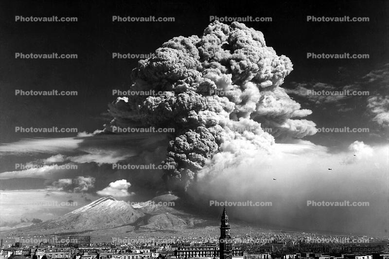 Mount Vesuvius, Erupting, Eruption, Explosion, smoke, Volcano, Italy