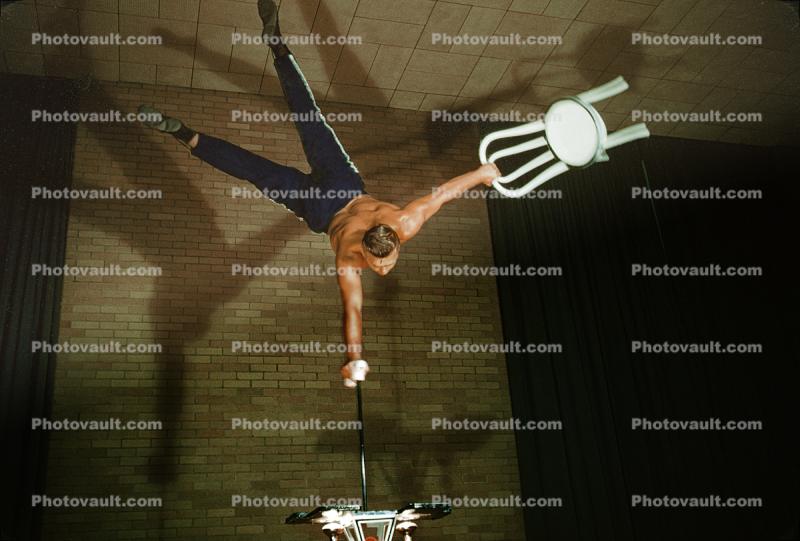 Balancing Act, Man, Muscle, Acrobatics, 1950s