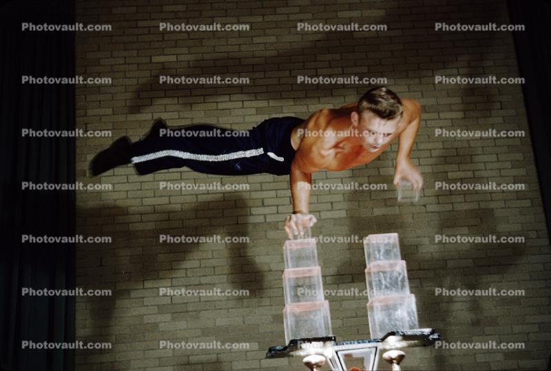 Balancing Act, Man, Muscle, Acrobatics, 1950s