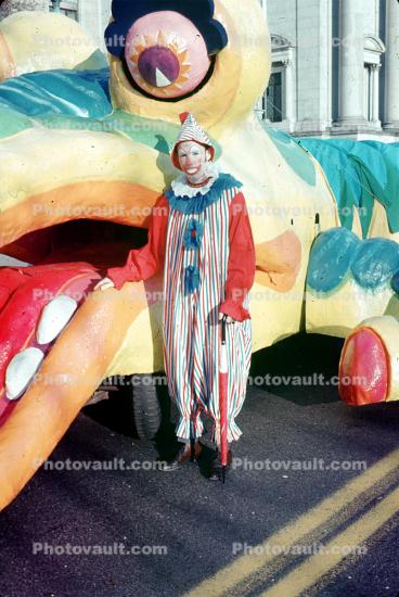 Clown with Rainbow Dragon Car