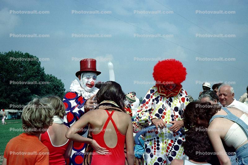 Gathering of Clowns making Balloon Animals