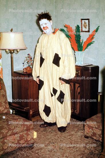 Clown Costume, lamp, funny man, 1950s