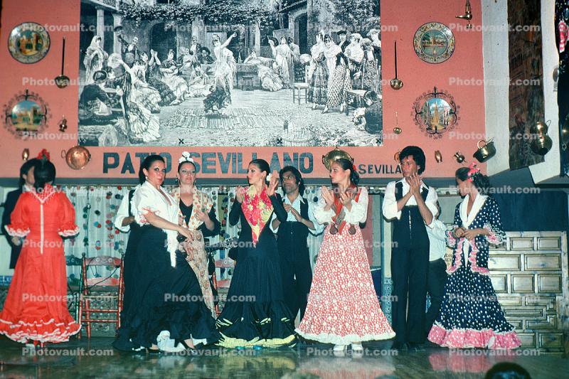 Flamenco Dancer, Pario Sevillano, Patio Sevillano, September 1979, 1970s
