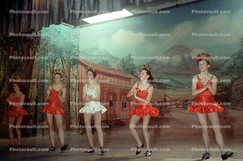 Women Dancing on Stage, Tutu, 1950s