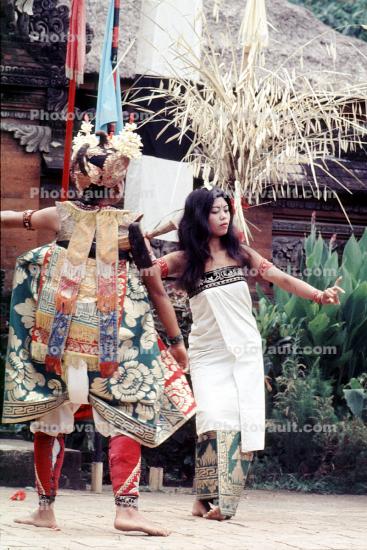 Woman, deity, dancing, Bali, Indonesia, July 1971, 1970s