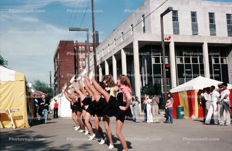 Cheerleaders, Cheering, Legs, Festival of Arts, April 1978, 1970s