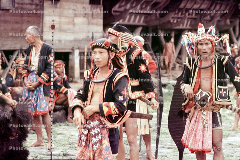 War Dance, Ethnic Costume, natives, Nias, Sumatra, Indonesia