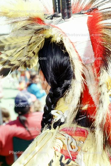 Male Dancer, ethnic costume, headdress, feathers