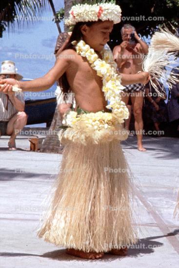 Hula Dance, Grass Skirt, December 1964, 1960s