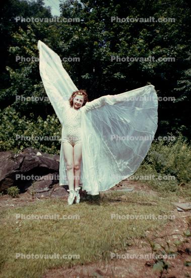 Butterfly Girl, tippy-toes, Wings, 1950s