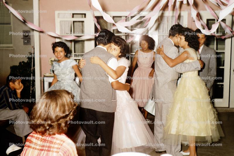 Teen Dance Party, Formal, Chiffon Dress, decorations, Peggy Sue, 1950s