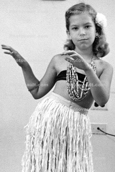 Hula Dance, Grass Skirt, 1950s