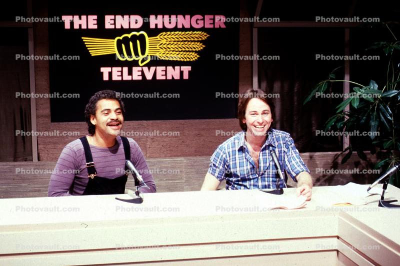 John Ritter at a Telethon, End Hunger Network televant, 9 April 1983