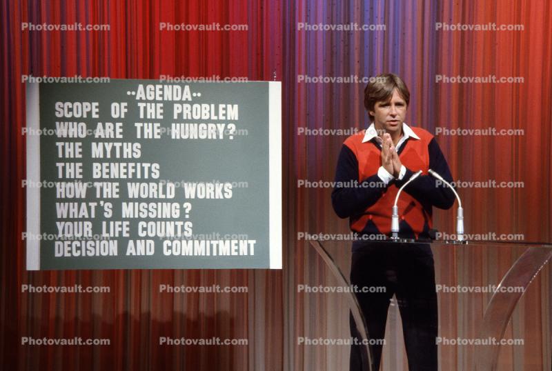 Beau Bridges at a Telethon, Sound Stage, End Hunger Network, 9 April 1983