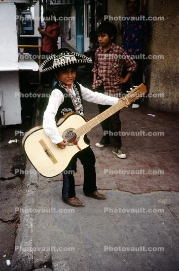 Guitar, Boy, Mexico