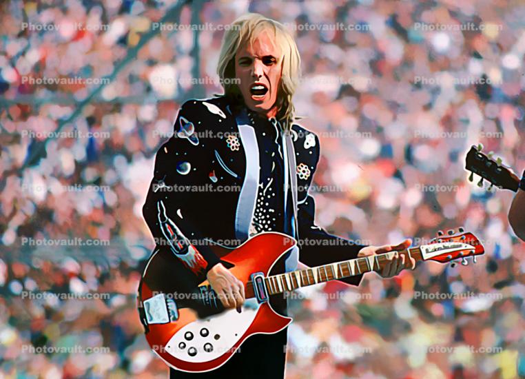 Tom Petty, Live Aid Benefit Concert, Philadelphia, 1985, JFK Stadium, Paintography