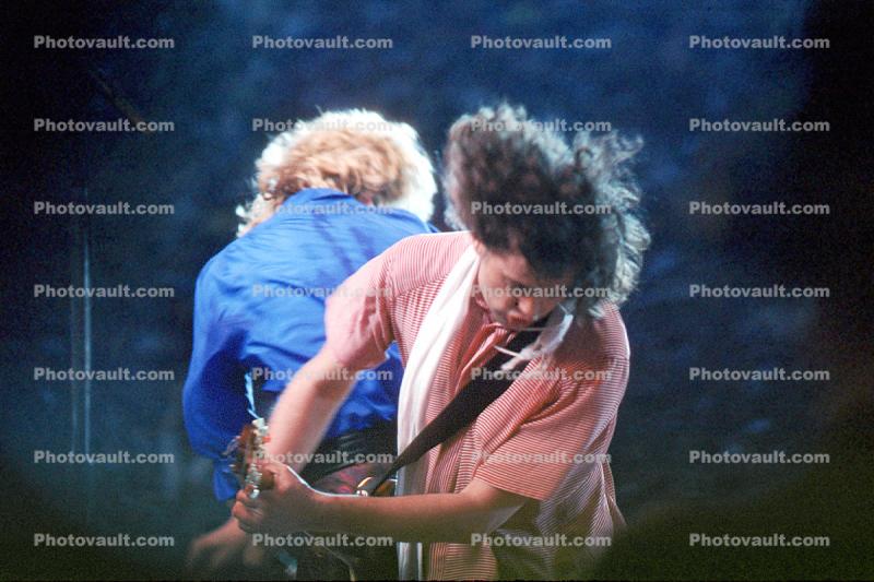 Jimmy Page, Robert Plant, Live Aid Benefit Concert, JFK Stadium, 1985