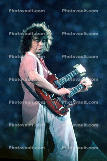 Jimmy Page, Live Aid Benefit Concert, 1985, JFK Stadium