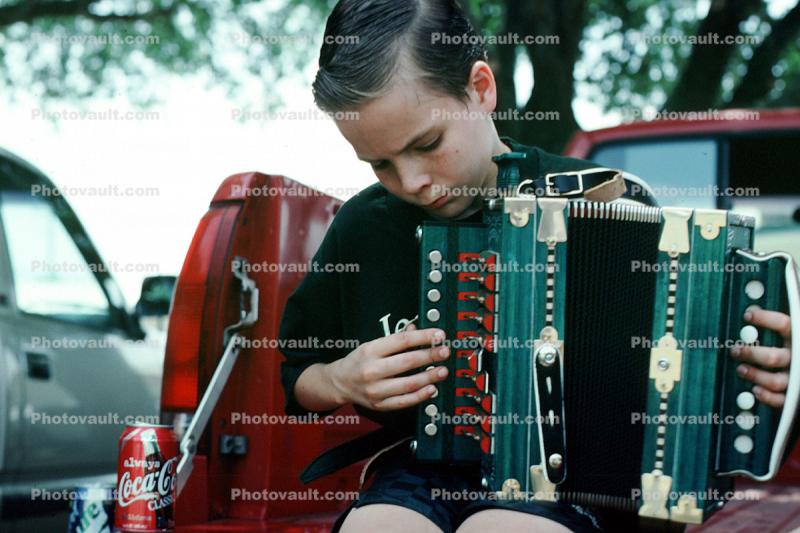 Boy, Accordion, 1950s