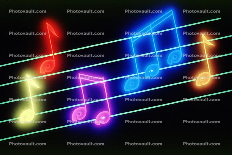 Colorful Musical Notes, Treble Clef