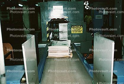 Converyer Belt, Bundle of Newspapers, May 1984